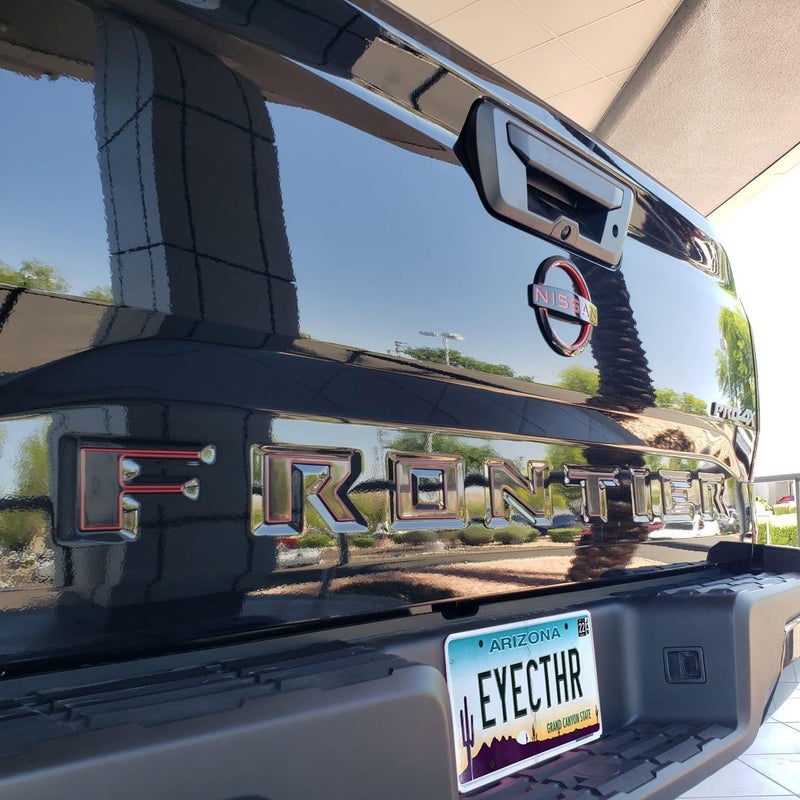 EyeCatcher Tailgate Letter Inserts Compatible with 2022-2025 Frontier Accessories (Satin Black and Red) - Image 5